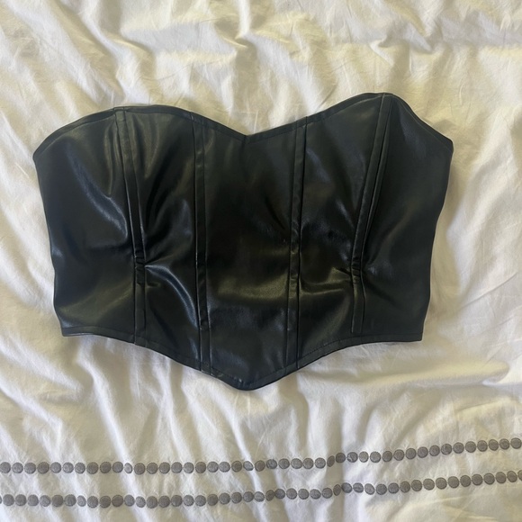 Princess Polly leather bustier top - Picture 1 of 3